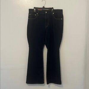 Elegant Dark Blue Women's Flare Jeans